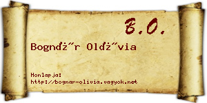 Bognár Olívia névjegykártya